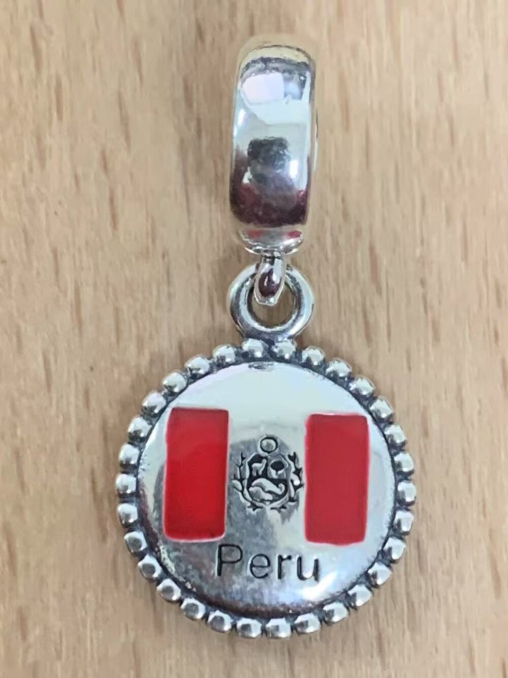 Pandora Peru Flag Pendant Charm Bracelet, S925 Silver Jewelry Bracelets